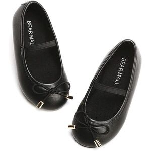 BEAR MALL Mary Jane Ballet‎ Flats, Black, Toddler Girl 24 / 8.5